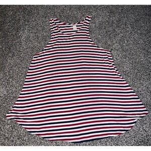 Mossimo women's red/white/blue stripped Tanktop size‎ large